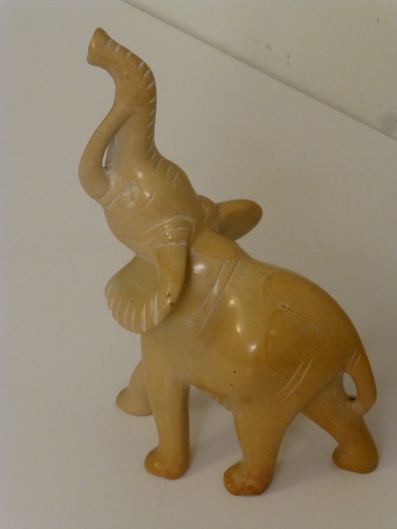 Made in Kenya African Elephant Soapstone Sculpture