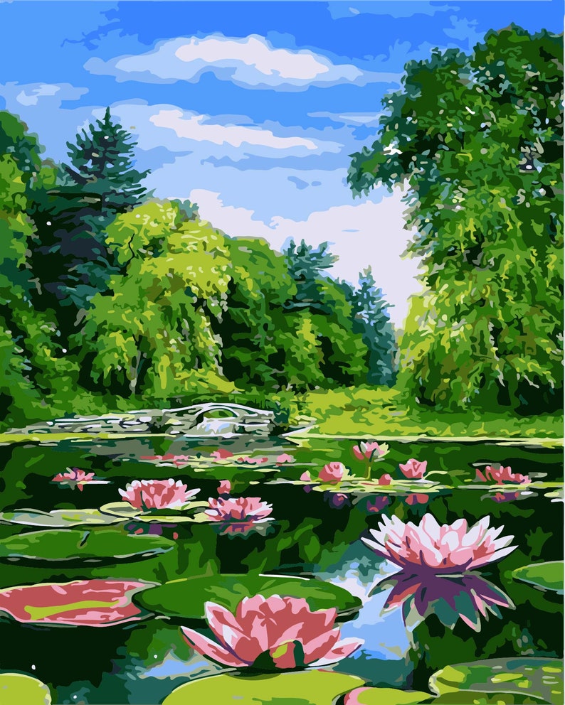 Framed Paint by Numbers for Adults and Kids DIY Oil Painting Etsy UK