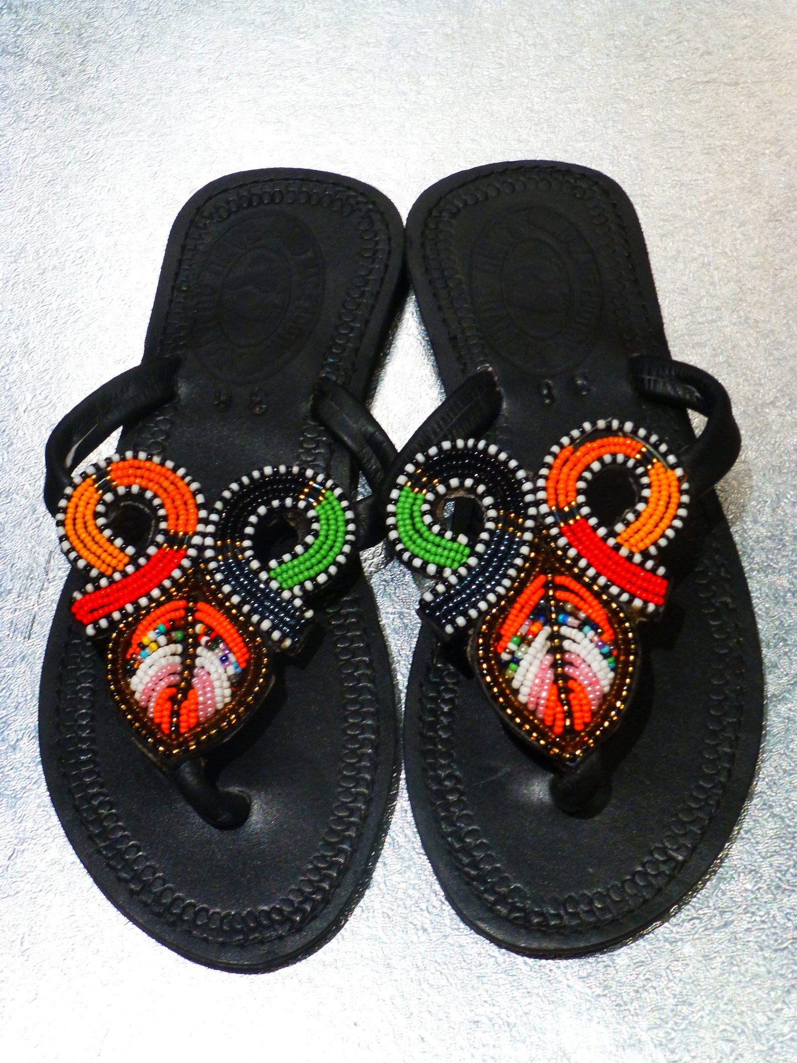 Masai Leather Women Slippers Handmade in Kenya UK Size 3.5/ Etsy