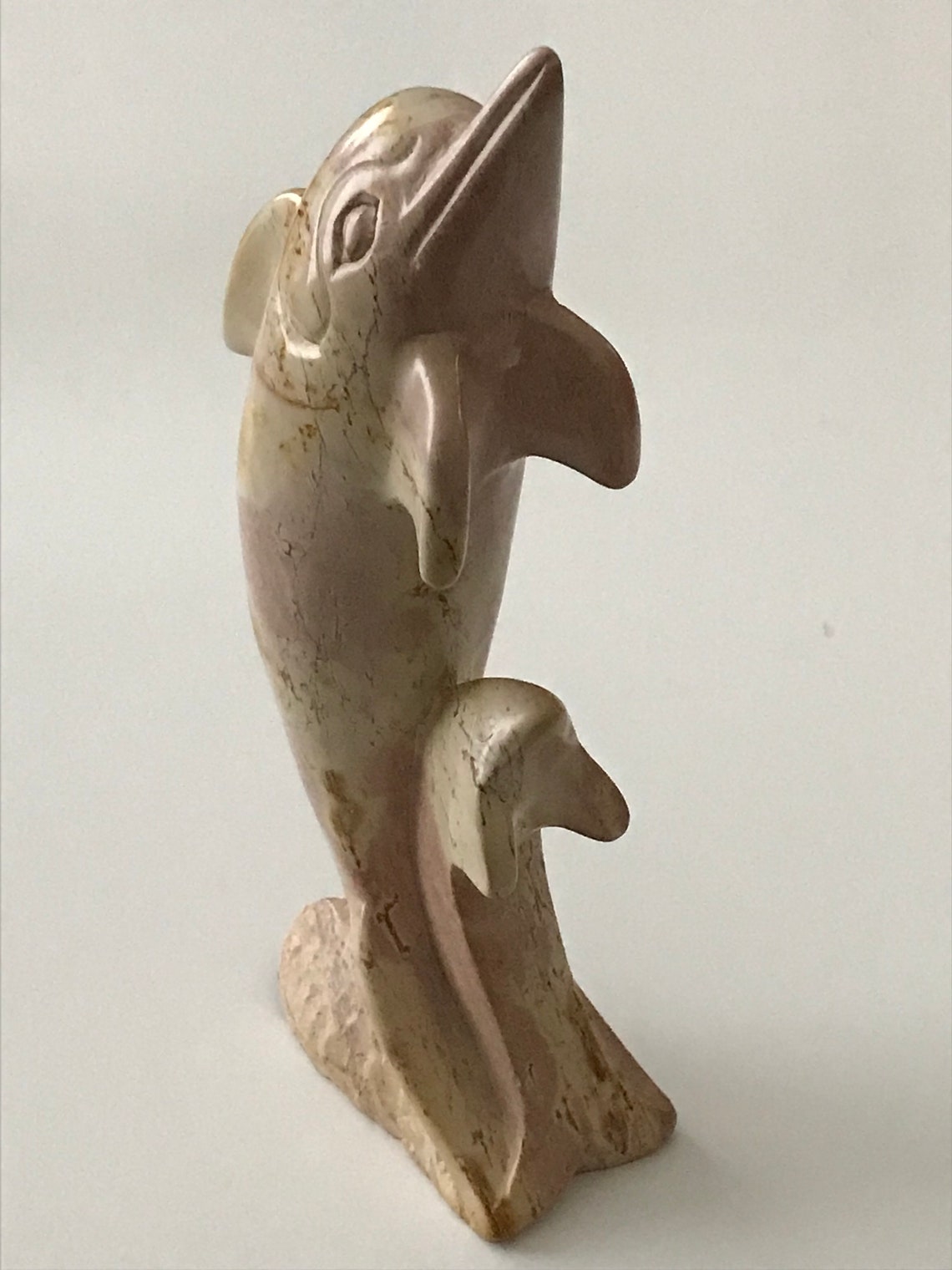 African Soapstone Carving Dolphin and Calf Etsy Australia