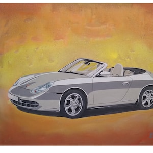 PORSCHE 911 996 cabriolet style dessin animé
