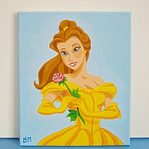 Princess Canvas, Acrylic Painting for Kids Rooms or Playrooms, Art for Kids, 25x30 cm