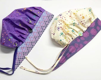 Scrub Cap, Room for Your Bun! PDF sewing pattern for instant download