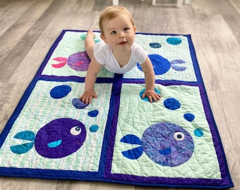 Bubble Fish Baby Quilt Pattern (PDF Download)