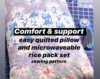 PDF Comfort & Support pillow and rice pack set instructions for instant download