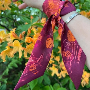 May Silk Bracelet (Silk scarf, Handbag charm, Hair ribbon, mini tie, wristscarf)