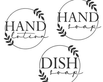 Dish Soap, Hand Soap, Hand Lotion SVG Cut File (Digital Download)