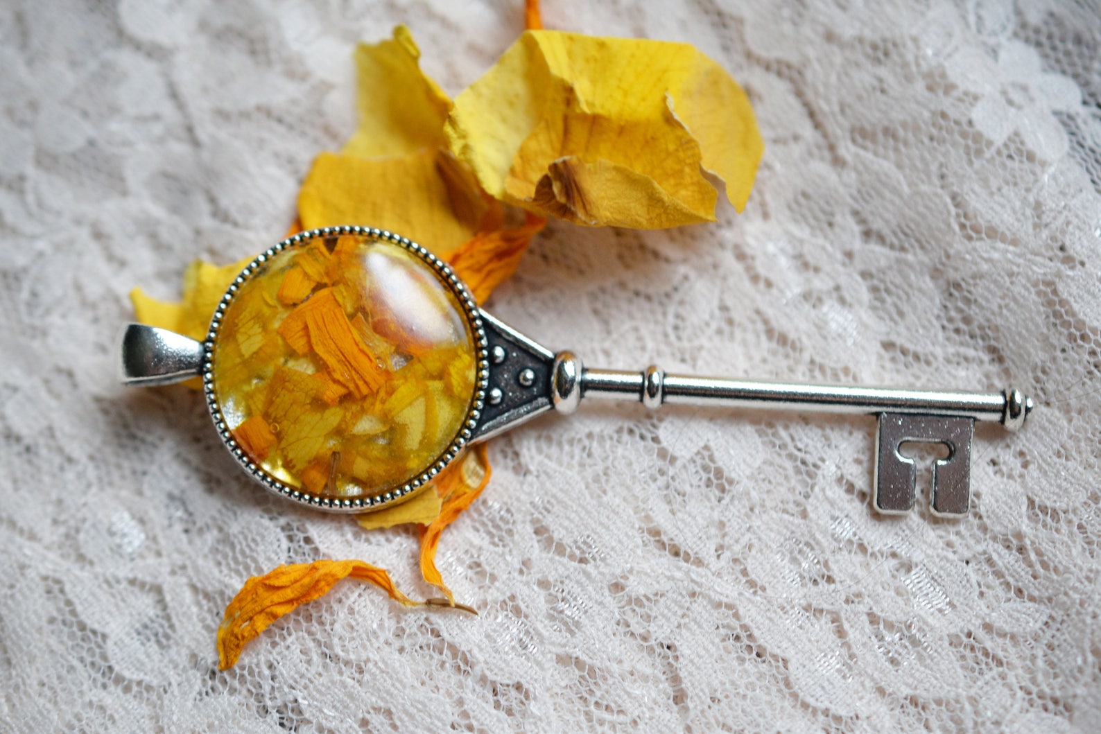 Silver Heart Key Pendant Memorial Beads Memorial Jewelry Etsy