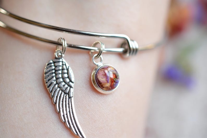 Memorial Beads Wedding Keepsake Funeral Keepsake Memorial Bangle Bracelet Bereavement Funeral Flowers In Memory Of