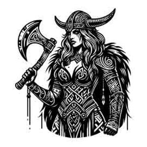 Viking Warrior PNG, SVG & JPEG - Shield Maiden - Digital Design  - Instant Download for Tattoos, T-Shirts, Wall Art vikings svg viking png