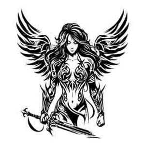 Viking PNG, SVG & JPEG - Schild Maiden - Digital Design - Instant Download für Tattoos, T-Shirts, Wandkunst