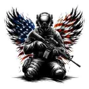 American Patriot - Digital Art | PNG, JPEG & SVG | Instant Download for Apparel, Décor and Wall Art