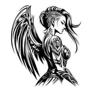Viking PNG, SVG & JPEG - Schild Maiden - Digital Design - Instant Download für Tattoos, T-Shirts, Wandkunst