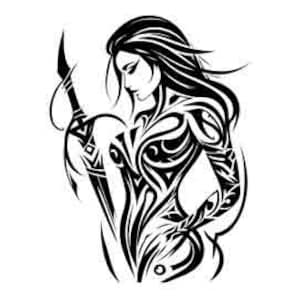 Viking PNG, SVG & JPEG - Shield Maiden - Digital Design  - Instant Download for Tattoos, T-Shirts, Wall Art