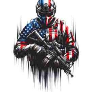 American Patriot - Digital Art | PNG, JPEG & SVG | Instant Download for Apparel, Décor and Wall Art