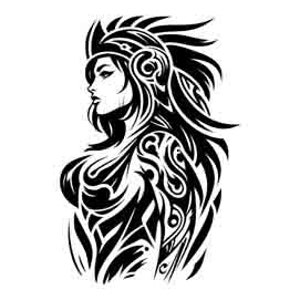 Viking PNG, SVG & JPEG - Schild Maiden - Digital Design - Instant Download für Tattoos, T-Shirts, Wandkunst