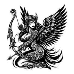 Viking Warrior PNG, SVG & JPEG - Shield Maiden - Digital Design  - Instant Download for Tattoos, T-Shirts, Wall Art vikings svg viking png