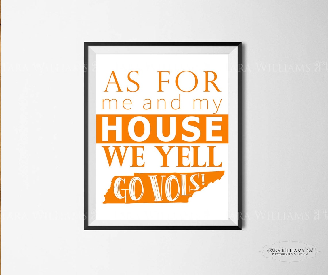 Tennessee Football Wall Art Go Vols 8x10 16x20 Vols Etsy