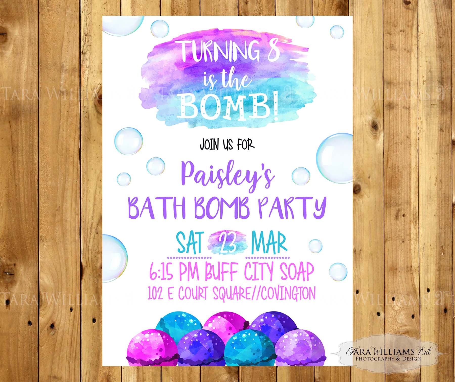 Bath Bomb Party Video invitation, Bath Soap Girls birthday invitation –  Hostessy Video Invitations