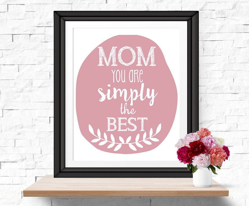 Typographic Art Gift for Mom Poster 'mom You Are Simply Etsy
