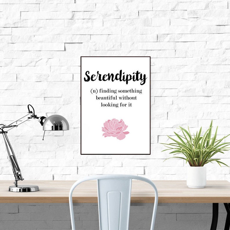 Serendipity Printable Peonies Poster Serendipity (Instant Download) - Etsy