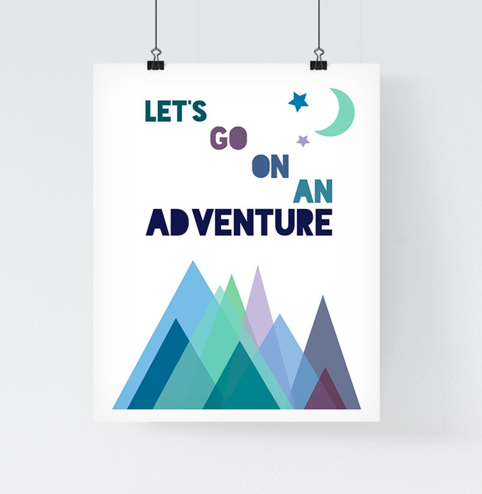Let's Go on an Adventure Printable Wall Art Nursery - Etsy
