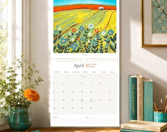 2027 Wall Calendar Large 30x30cm Colourful Landscape Art Calendar