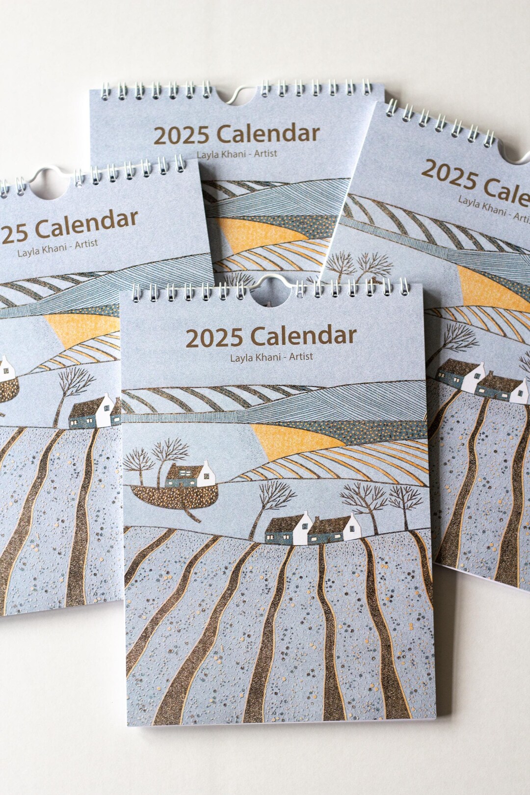 2025 Wall Calendar A4 Wall Art Calendar 2025 Linocut Calendar