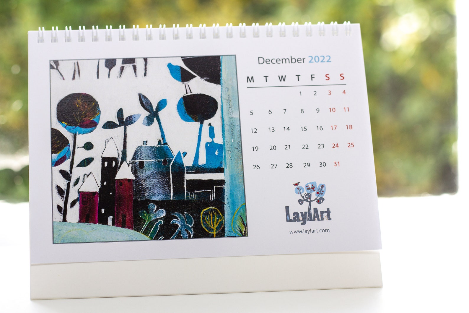 2022 Desk Calendar Stand Up Desk Calendar 2022 Art Calendar Etsy