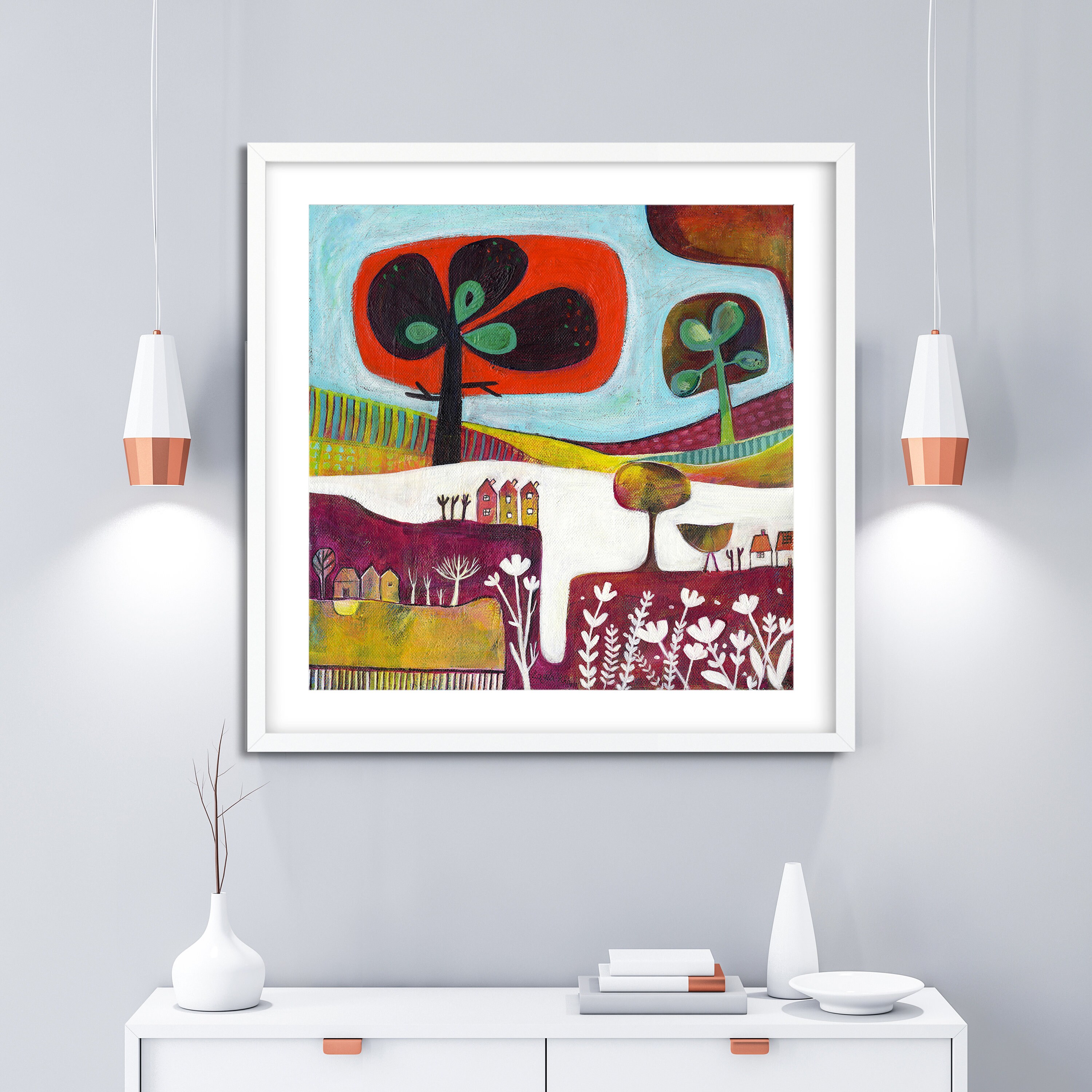 Set of 2 Colourful Wall Art Prints Set of two Prints Etsy