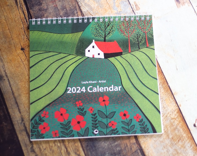 Large Calendar 2024, Wall Art Calendar 2024, Wall Planner 2024, Stylish