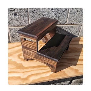 Custom Step Stool,  Kids Step Stool, Engraved Step Stool, Small Wood Step, Rustic Step Stool, Personalized Step, Kids Wood Step