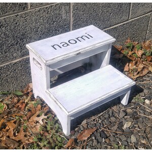 Custom Step Stool,  Kids Step Stool, Engraved Step Stool, Small Wood Step, Rustic Step Stool, Personalized Step, Kids Wood Step