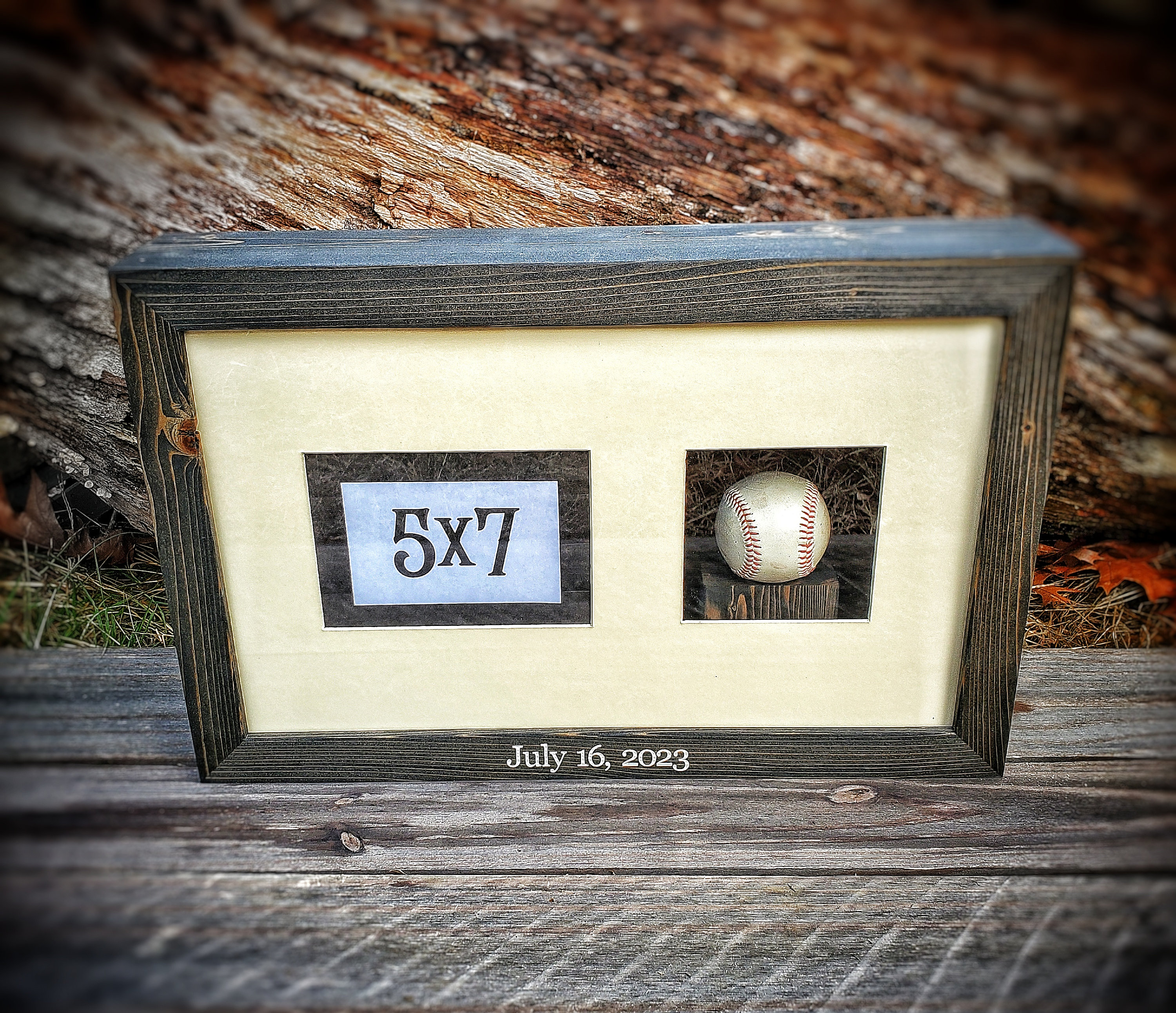 Baseball Frame, Rustic Sports Frames, Baseball Box Frame, Anniversary ...