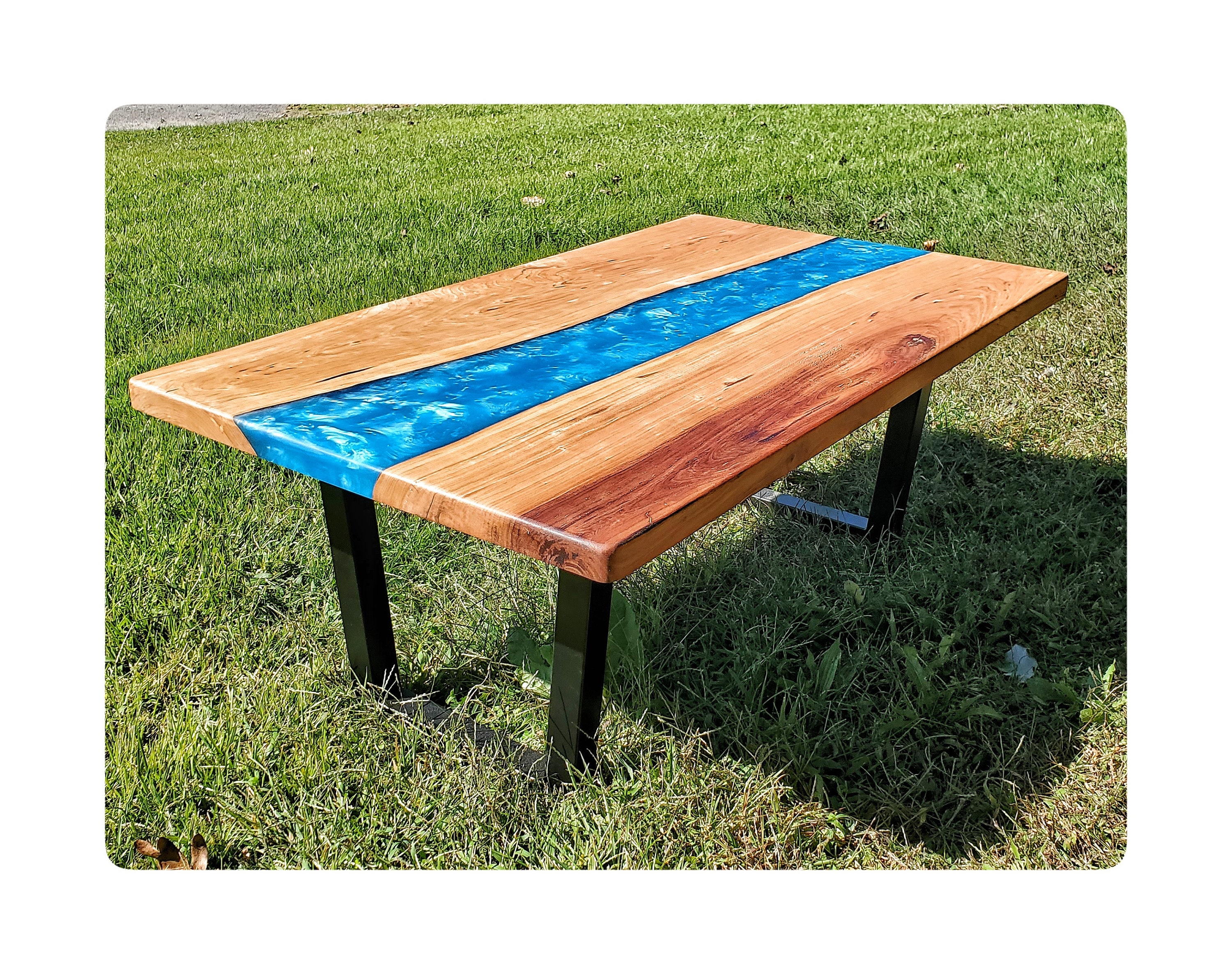 Epoxy River Table Cherry Slab Table Live Edge Table Epoxy