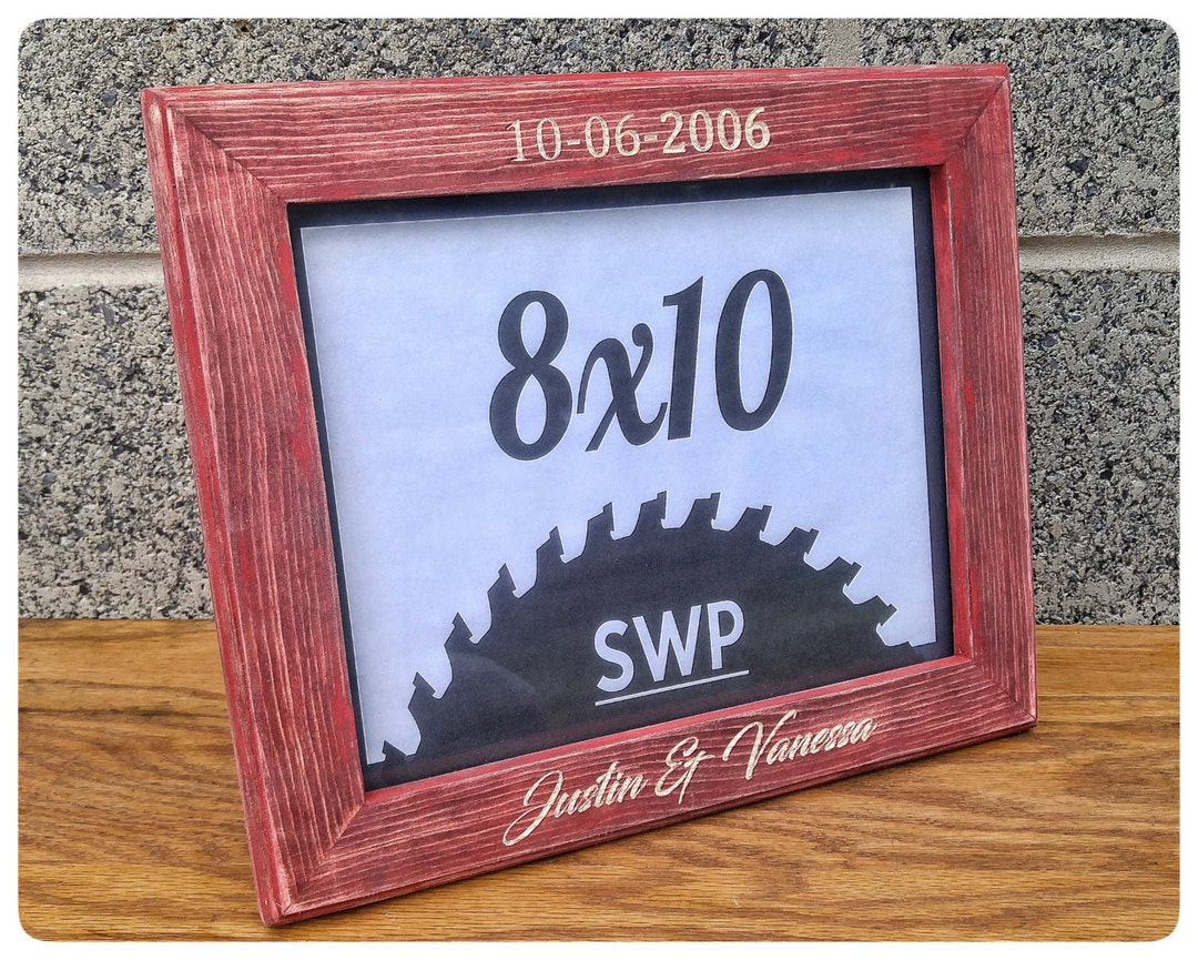 Personalized Frame Engraved Frame Wedding Gifts Rustic Wood Etsy