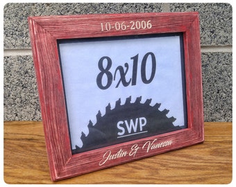 Personalized Frame, Engraved Frame, Wedding Gifts, Rustic Wood Frame, Rustic Wedding Gift, Desktop Frames, Custom Wood Frames, Rustic Frame