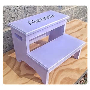 Custom Step Stool,  Kids Step Stool, Engraved Step Stool, Small Wood Step, Rustic Step Stool, Personalized Step, Kids Wood Step