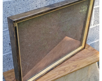 Stained Box Frame, Finished Box Frame, Square Wood Frames, Wood Shadow Box, Hanging Frames, Desktop Frames, Custom Wood Frames,