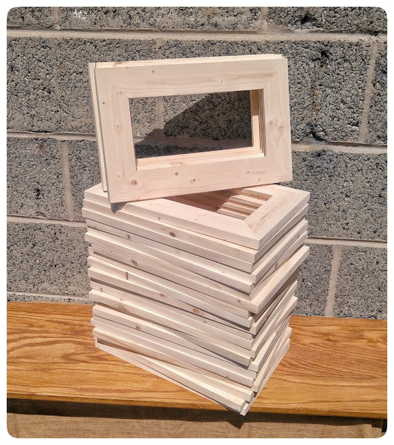 25 Wood Frames, No Hardware or Glass, Bulk Wood Frames, 5x10 Wood Frame, Unfinished  Wood Frames, Wood Crafts Supplies, DIY Wood Frames 