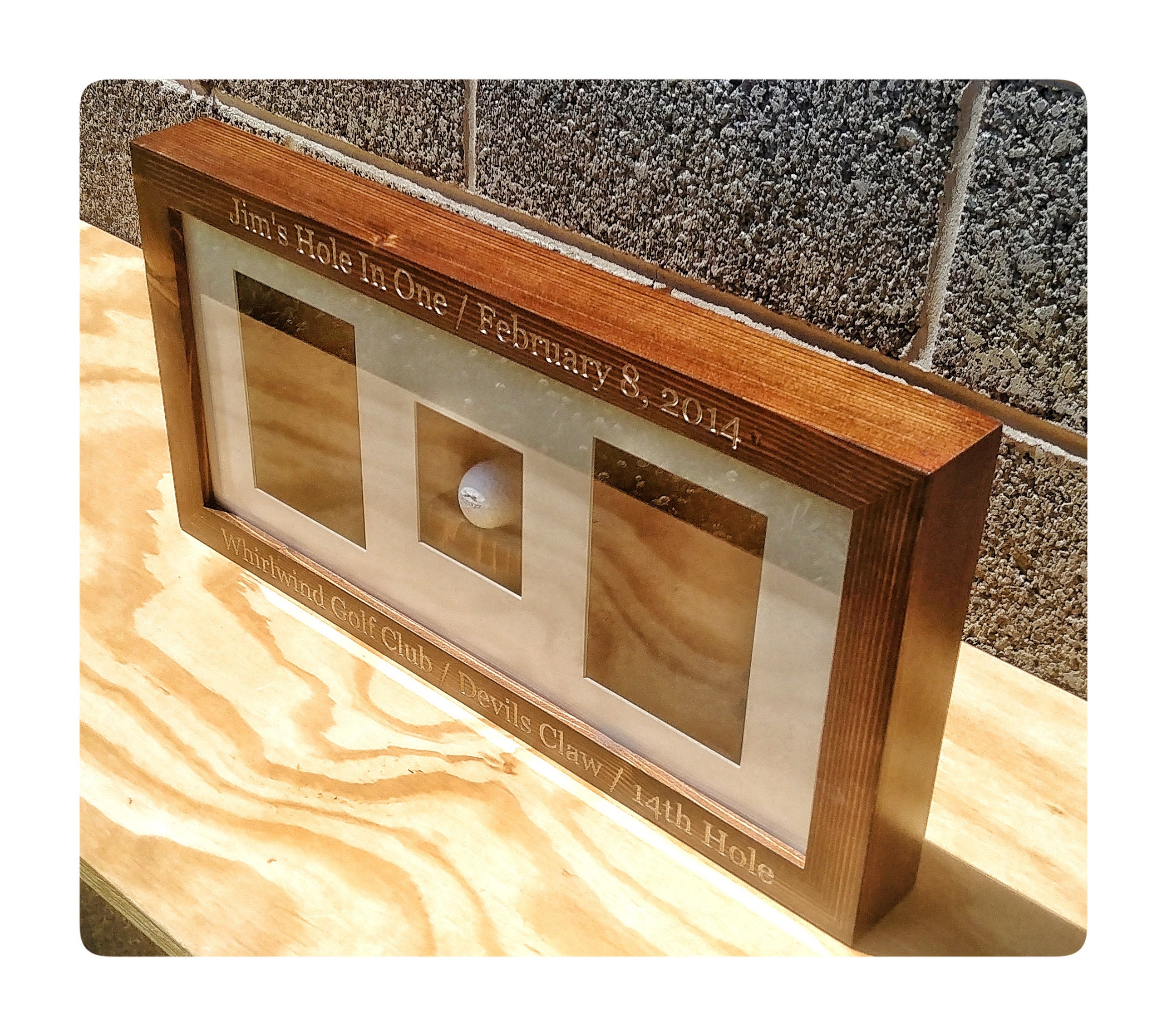 Rustic Box Frame Custom Box Frame, Engraved Box Frame, Custom Golf Frames, Wood Shadow ...