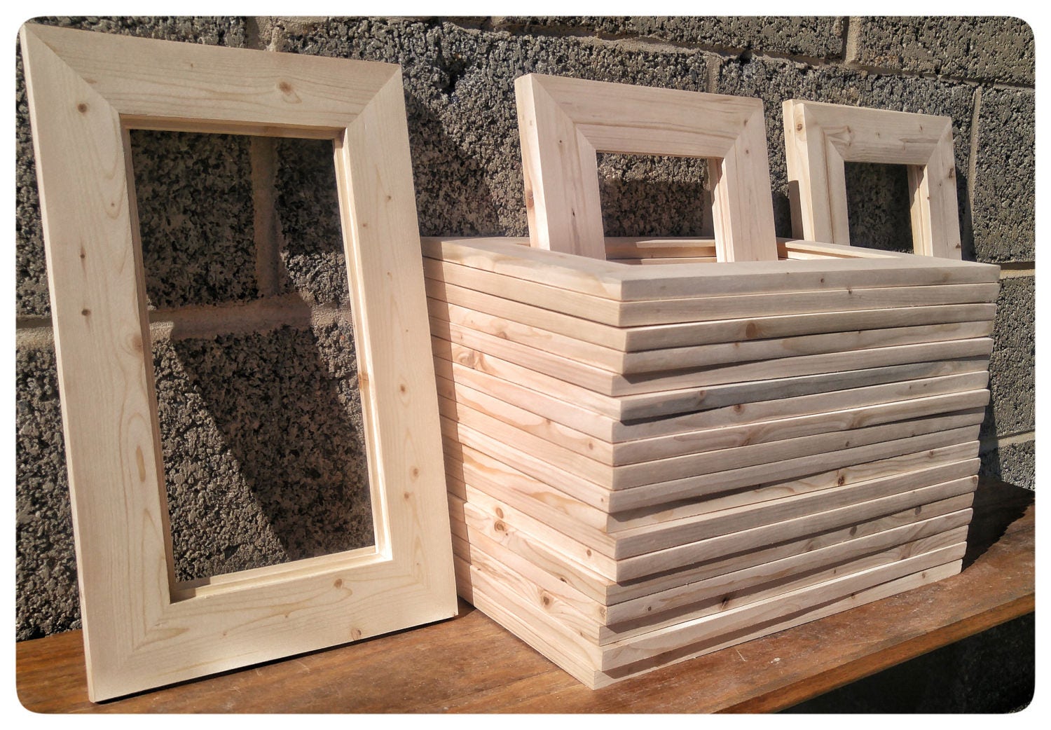 25 Wood Frames No Hardware or Glass Bulk Wood Frames Etsy