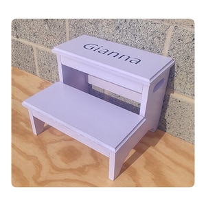 Custom Step Stool,  Kids Step Stool, Engraved Step Stool, Small Wood Step, Rustic Step Stool, Personalized Step, Kids Wood Step