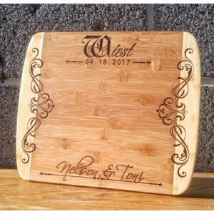 Personalized Cutting Board, Engraved Cutting Board, Wedding Gift, Bridal Shower Gift, Custom Cutting Boards, Carved Cutting Board, Weddings