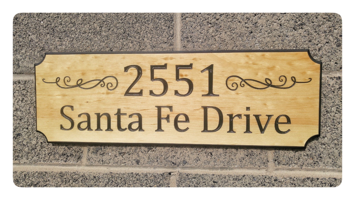 Wood Address Signs Inset Letters Carved Wood Signs Carved Etsy