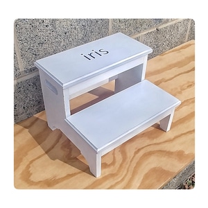 Custom Step Stool,  Kids Step Stool, Engraved Step Stool, Small Wood Step, Rustic Step Stool, Personalized Step, Kids Wood Step
