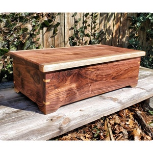 Large Wooden Storage Box with 8 compartments for Storing Gold Acid
