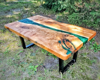 Epoxy River Table, Cherry Slab Table, Live Edge Table, Epoxy Coffee Table, Custom Wood Table, Custom Coffee Table, Resin Table, Handmade,