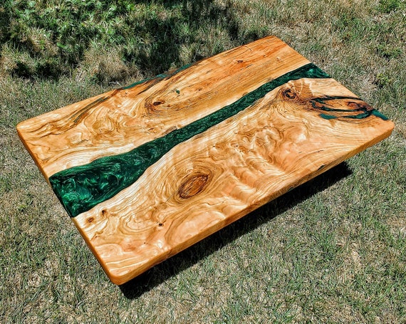 Natural hand crafted solid cherry live edge wood cutting board