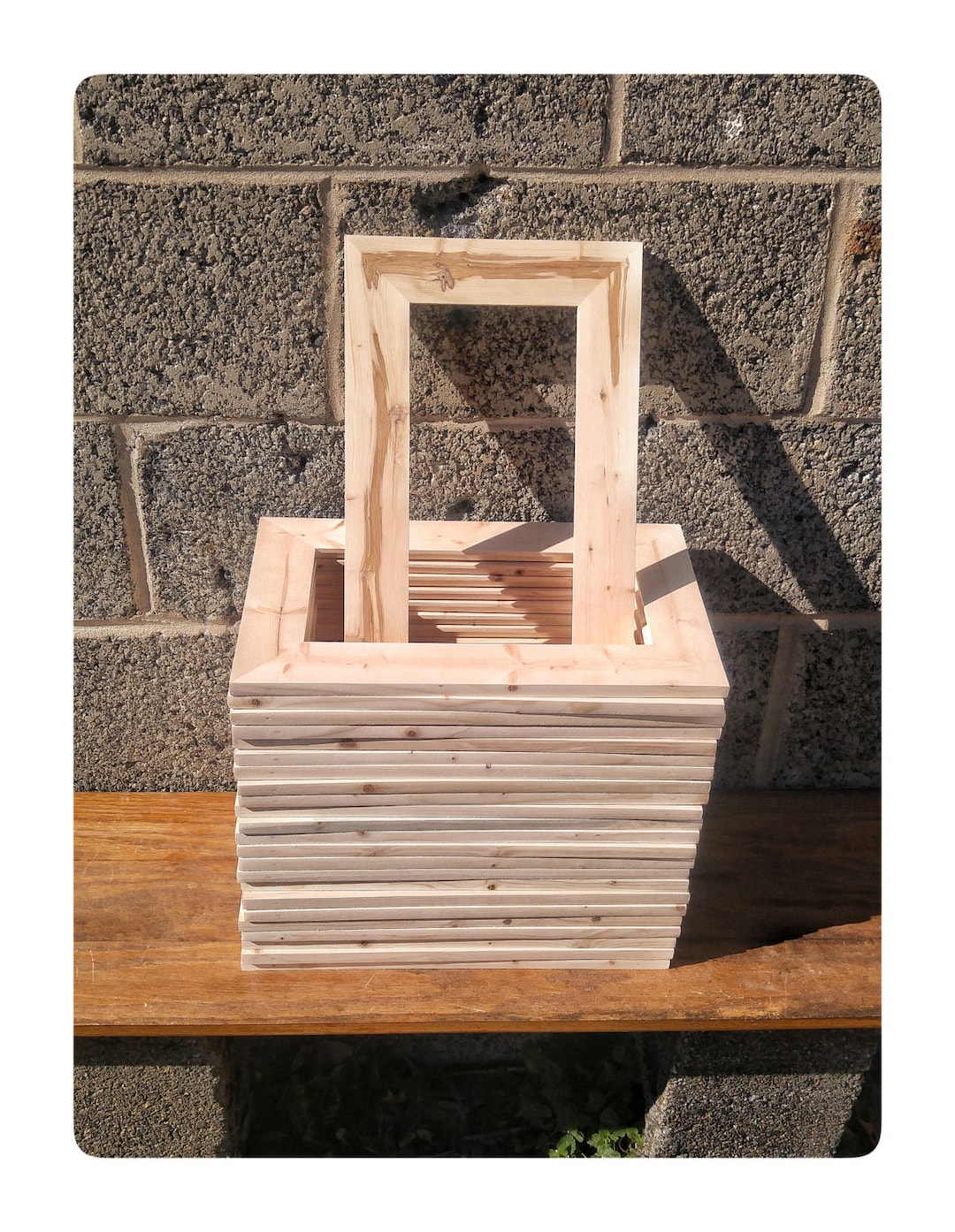 25 Wood Frames, No Hardware or Glass, Bulk Wood Frames, 5.5x11 Wood